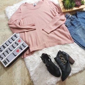 Old Navy Blush Pink Lightweight Sweater Sz XXL C7